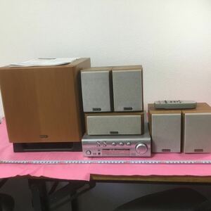 Z-637 DENON ホームシアターシステム DHT-300 アンプ UAVC-300 スピーカー USYS-300 ★現状引渡し、配線を取り外すまでは動作問題なし