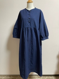 0o. kimono remake.o0 handmade hand made old cloth Indigo . cotton pongee. gya The - One-piece 