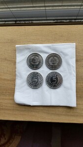 東・西ドイツ5マルク銀貨・白銅貨　　4枚　