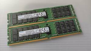 [中古] SAMSUNG PC4-2400T-RA1-11 32GB 2枚セット 合計64GB サーバー用