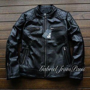  highest peak 20 ten thousand #GABRIEL highest grade napa* Beckham favorite * Italian leather original leather kau hyde rider's jacket /38/L