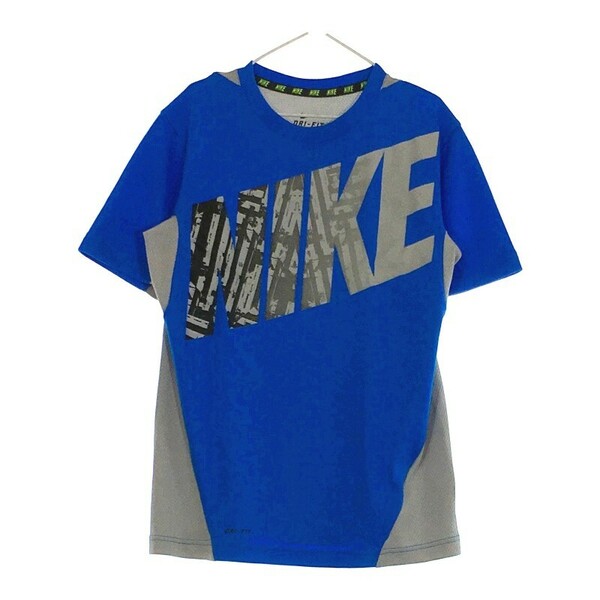 キッズM 145/72 NIKE 半袖スポーツウェア 青 ブルー Tシャツ 吸収速乾 ドライフィット DRI-FIT ジュニア ボーイズ ナイキ 【22559】