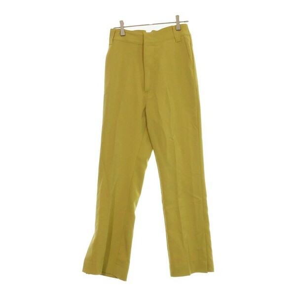 【12559】美品 mystic ボトムス 2 XXSサイズ相当 イエロー 良品 ミスティック パンツ 黄色 スリット 長ズボン レディース カジュアルパンツ