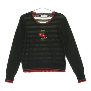 [12155]B goods Shirley Temple tops 154~162 centimeter BLACK goods with special circumstances Shirley Temple knitted long sleeve long sleeve knitted child clothes Kids .