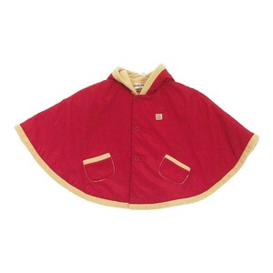 [11938] beautiful goods marie claire outer 90 centimeter red superior article Mali * clair poncho fleece Parker protection against cold child clothes Kids hood 