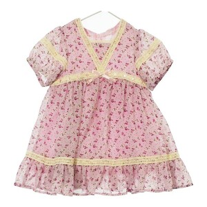 【11955】美品 KUMIKYOKU ワンピース 80センチ ピンク 良品 クミキョク ミニワンピース フレア 女の子 子供服 かわいい フェミニン
