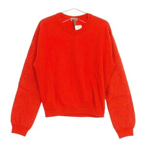 [06091] MRZ crew neck knitted XS orange long sleeve new old goods unused sleeve race soft . winter simple plain stylish 