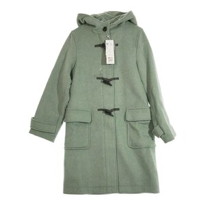[04475] новый старый товар a.v.vaveve длинное пальто полупальто "даффл коут" с капюшоном . mint green XS широкий защищающий от холода 