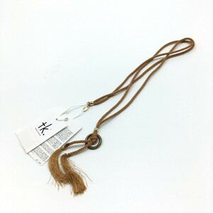 【02835】 新古品 TAKEO KIKUCHI タケオキクチ リングネックレス 真鍮 チャーム 真鍮リングトップ アクセサリー メンズ ファッション小物