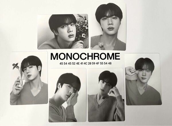 BTS MONOCHROME POP-UP ミニフォトカード JIN ジン 6枚 コンプセット