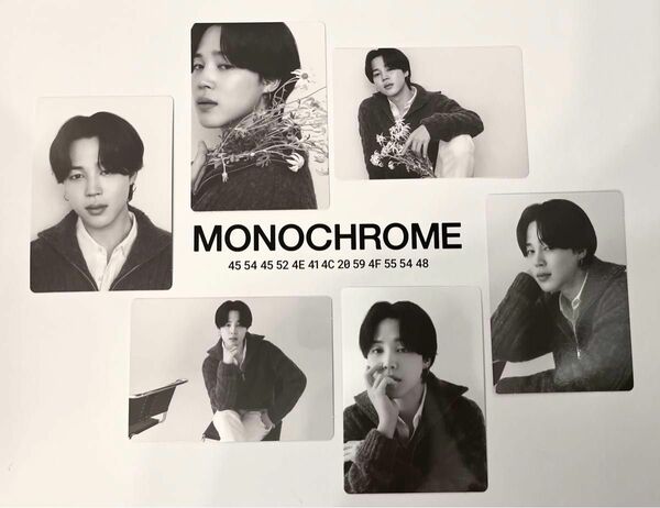 BTS MONOCHROME POP-UP ミニフォトカード JIMIN ジミン 6枚 コンプセット