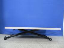 ガス圧昇降式テーブル 120×80 高さ10～71.5cm ダイニングテーブル リビングテーブル ローテーブル 大理石調天板 _画像6