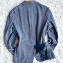 【漂う高級感】TAKEO KIKUCHI タケオキクチ テーラードジャケット ネイビーブルー 清涼感 背抜き 春夏 メンズ 2 Mサイズ相当 アンコン_画像6