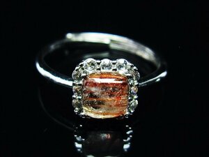 銀座東道◆天然石最高級品ファイナルグレード金針ルチル水晶指輪(16号)[T164-7023]