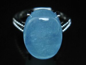 銀座東道◆天然石最高級品アクアマリン指輪(13号)[T367-6381]