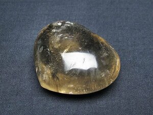 銀座東道◆天然石最高級品ライトニング水晶ハート置物[T387-13832]
