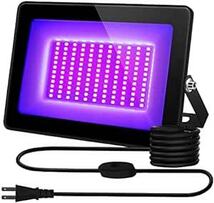 YC 紫外線 ブラックライト 投光器 紫外線ライト 防水IP65 395-405nm UVライト レジン用 硬化ライト 屋外用 舞_画像1