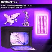 YC 紫外線 ブラックライト 投光器 紫外線ライト 防水IP65 395-405nm UVライト レジン用 硬化ライト 屋外用 舞_画像5