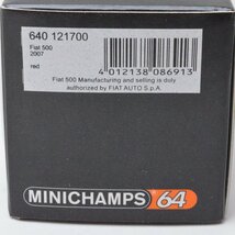 2点セット 未使用保管品 ミニチャンプス 64 フィアット 500 ホワイト レッド 1/64 ミニカー MINICHAMPS Fiat_画像4