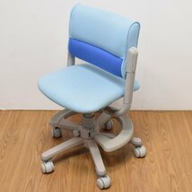 良品 イトーキ トワイス 学習椅子 KS11-2BU ブルー 座面高さ450-545mm 背高さ・奥行調節各6段階 スライドフィット回転チェア ITOKI_画像2