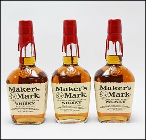 3本セット 未開栓 メーカーズマーク 700ml 45度 レッドトップ バーボン ウイスキー ケンタッキー Maker's Mark Bourbon Whisky