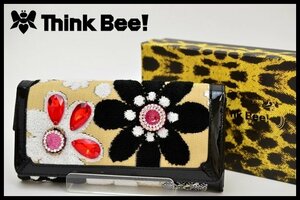 未使用同様 Think Bee! Just Heart マーガレット2 長財布 ミニエコバッグ・箱付 定価18,000円 7899-03 シンクビー ジャストハート