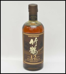 未開栓 ニッカ 竹鶴 12年 ピュアモルト 660ml 40度 ウイスキー NIKKA WHISKY PURE MALT【愛知県内発送限定】