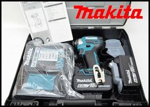 新品 マキタ 充電式インパクトドライバ TD173DRGX 18V 6.0Ah ブルー バッテリ BL1860B×2本・充電器 DC18RF・ケース付 makita_画像1