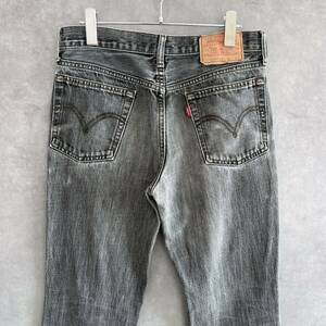 Levi's リーバイス 517 先染めブラックデニムパンツ フレアデニム W31xL33 古着