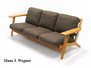 *r6mn198* exhibition goods * Wegner *GE290*3 -seater * Easy chair * triple sofa * natural wood * Northern Europe * modern * Cafe * masterpiece *