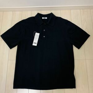 UNIQLO специальный коллекция UNIQLO U штраф мера рубашка-поло короткий рукав 09 BLACK L