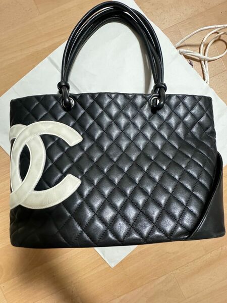 シャネル CHANEL カンボンライン ラージトートバッグ 