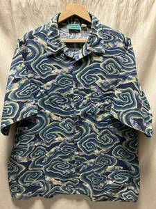 美品 patagonia A/Cシャツ M アロハシャツ 廃番希少品 90's surf パタロハ pataloha オールドパタゴニア ハワイアンシャツ 1994 Java fish