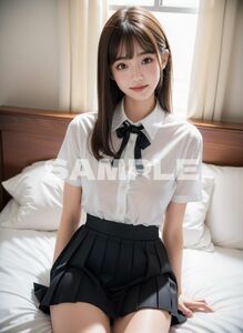 576 一点物 AI美女 美少女 制服 かわいい セクシー アート コスプレ グラビア 巨乳 美乳 匿名配送 高画質 A4ポスター光沢紙