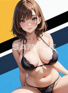 il171 一点物 AI美女 美少女 かわいい セクシー グラビア イラスト コスプレ 下着 水着 お尻 巨乳 美乳 匿名配送 A4ポスター光沢紙