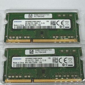 SAMSUNG ノート用メモリ 8GB(4GBx2) DDR3L SODIMM