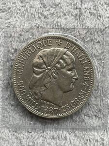 (ハイチ) 1GOURDE銀貨 1887年