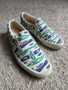 VANS 90s USA made Vans slip-on shoes rare pattern America made US10 28 centimeter dead stock Vintage ERA height p Vintage 