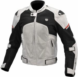  unused [KOMINE] for motorcycle JK-1573 protect carbon mesh jacket 07-1573 men's Light Grey Black 2XL