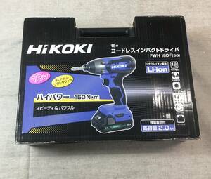 未使用 HiKOKI(ハイコーキ) 18V コードレス インパクトドライバ 高トルクタイプ FWH18DF(BG)