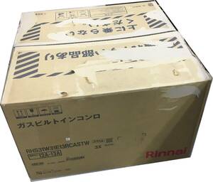 未使用 Rinnai RHS31W31E13RCASTW-13A ステンレス DELICIA(デリシア) ビルトインガスコンロ (都市ガス用・3口・左右強火力タイプ・幅60cm)