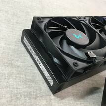 現状品 DEEPCOOL LED非搭載システムに最適なオールブラックデザイン 360mm簡易水冷クーラー [ LS720S ZERO DARK ]_画像4