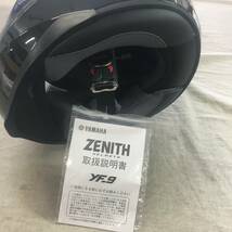 未使用 ヤマハ(Yamaha)バイクヘルメット フルフェイス YF-9 ZENITH サンバイザーモデル メタルブラック Lサイズ(58-59cm) 90791-1782L_画像7