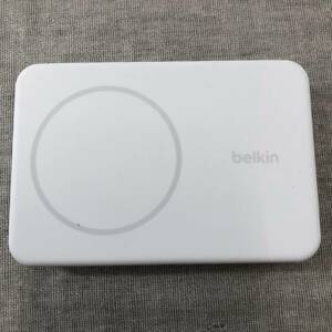 現状品 Belkin MagSafe対応 ワイヤレス モバイルバッテリー 5000mAh(7.5W) ホワイト BPD004