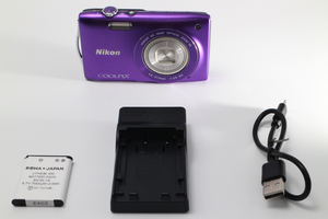 4680- ニコン Nikon デジタルカメラ COOLPIX S3300 ラベンダーパープル 美品