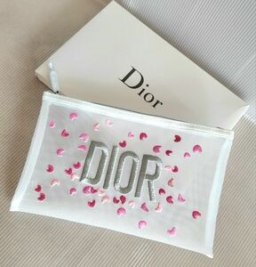 正規ノベルティ　 Dior　化粧ポーチ 非売品 [箱付き ]　ホワイト