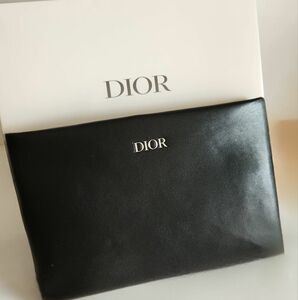 新品未使用　Dior　正規ノベルティ　ポーチ 【箱付き】ブラック　PU素材　非売品