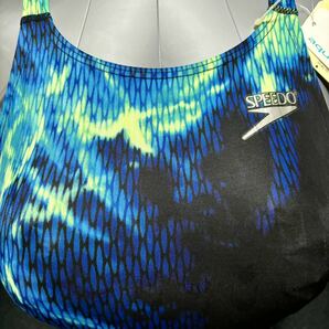 【新品】SPEEDO ハイカット 競泳水着 Mサイズ アクアブレード うろこ模様 アクセライン スピード MIZUNO ミズノの画像4