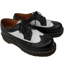 Dr.Martens ドクターマーチン 3989 UK7 ウイングチップ 26cm ブラックxホワイト 黒x白 コンビ 牛革レザー ブローグシューズ 中古 ユーズド _画像2