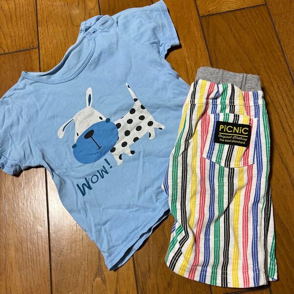 上下セット 半袖Tシャツ 中古品 90cm